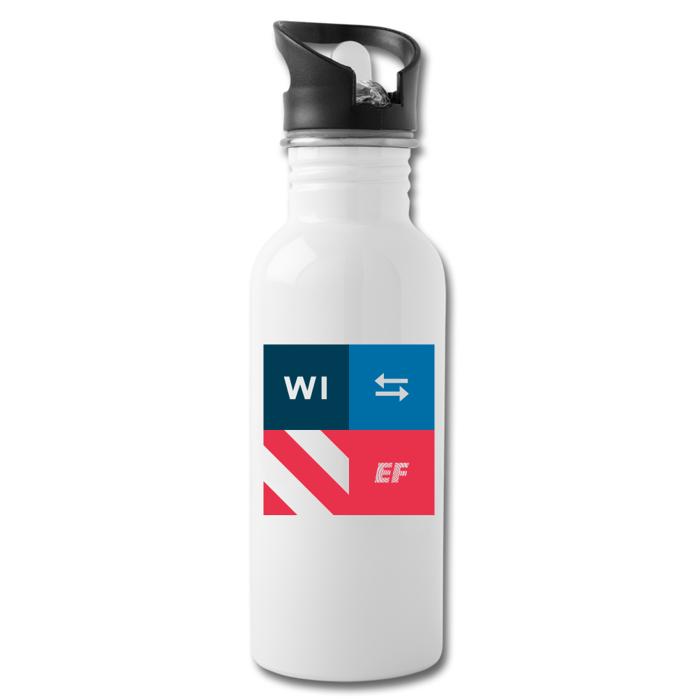 WI - State Pride - Water Bottle - white
