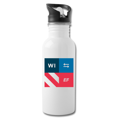 WI - State Pride - Water Bottle - white