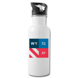 WY - State Pride - Water Bottle - white