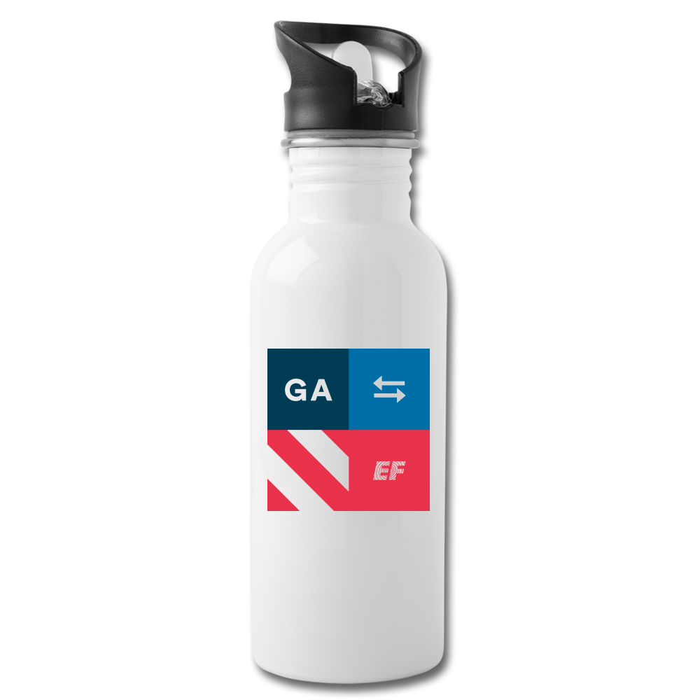 GA - State Pride - Water Bottle - white
