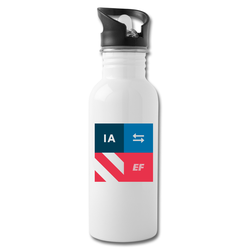 IA - State Pride - Water Bottle - white